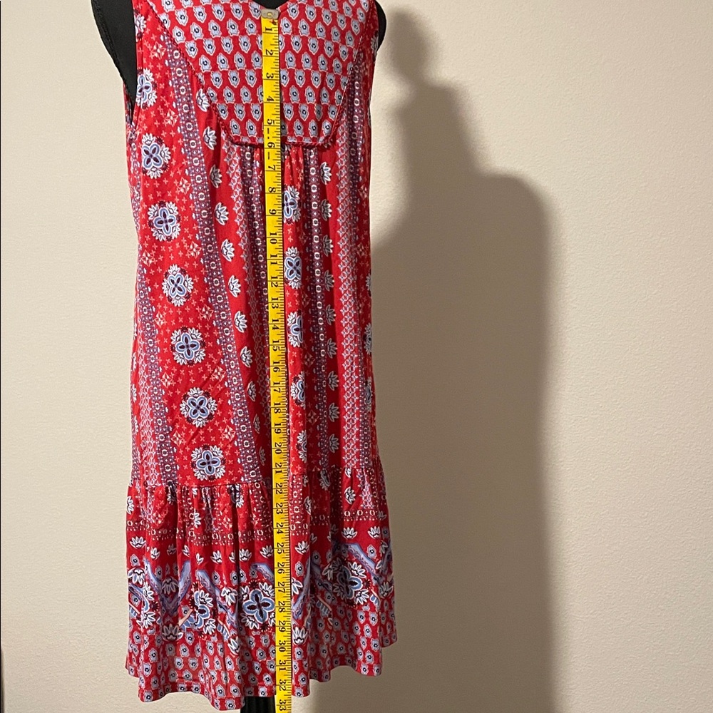 Style & Co. Red and Blue Patterned Dress - Picture 3 of 7